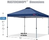 MasterCanopy Durable Ez Pop-up Gazebo Tent 3x3M Navy Blue Roller Bag view 2