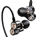 CBAOOO in Ear Earphones Earbuds Dual Dynamic Drivers Noise-isolating Sport Headphones with Heavy Bass HiFi Comfort-Fit for All Smartphones, Tablets, Laptops, Music Player etc (with Mic) Blackthumb 1
