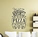 Pizza Wall Decal You Can't Buy Happiness Vinyl Sticker Fast Food Quote Gift Pizzeria Decor Kitchen Home Dining Room Art Stencil Decor Mural Removable Poster 46me