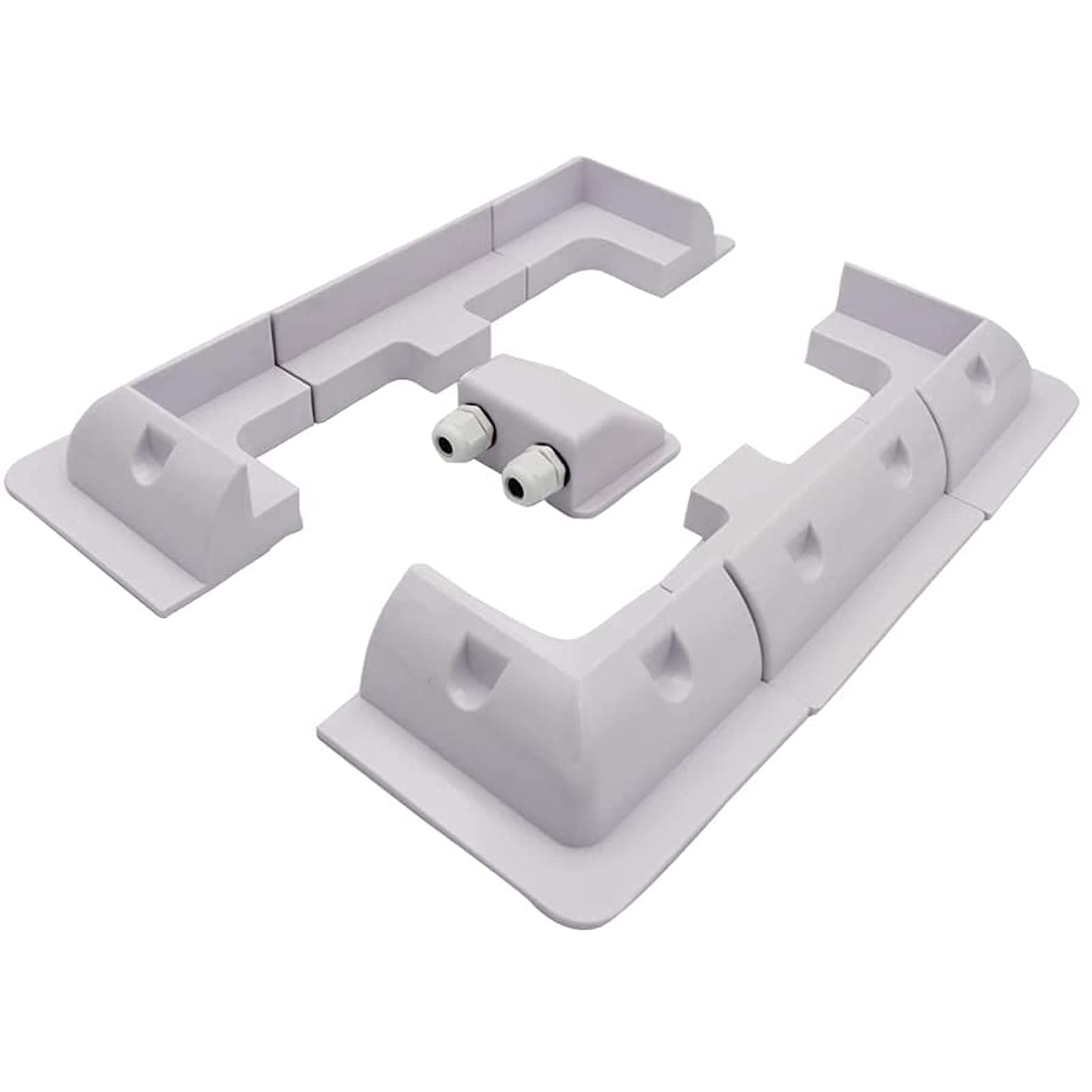 VIVLLEN Solar Panel Mounting Brackets ABS Bracket Kit 7PCS, Drill-Free Widely Used on Roofs of RV, Caravans, Vehicles, Camper Vans, Garages,Sheds, Deck of Boats (White)(7PC)