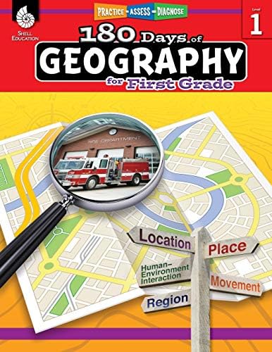 180 Days of Geography for First Grade: Practice, Assess, Diagnose (180 Days of Practice)
