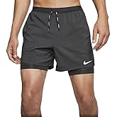 Nike Men's 5" 2-in-1 Running Shorts Flex Stride (Black/Black, Small)