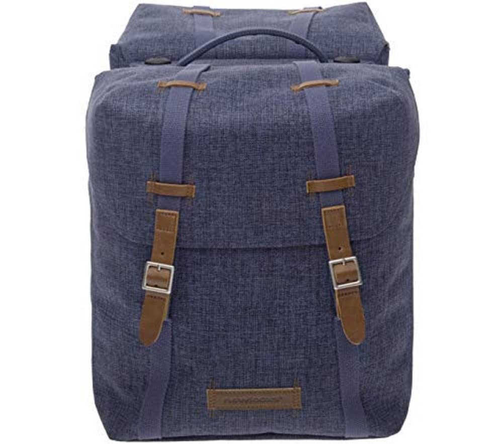 New Looxs Mondi Double Cotton II Racktime Double Pannier Bag, Blue, 25 Litres