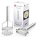 Best Potato Masher,Premium Stainless Steel Design,Guarantees Easy Smooth Mashed Potatoes ,2 in 1 Potatoes Masher and Potato Ricer for Home or Commercial use.FREE Vegetable Peeler Limited Supply