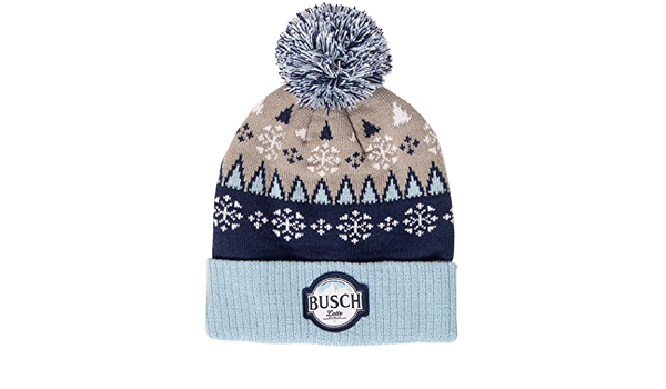 BUSCH Latte Beer Snowflakes Knit Cuff 