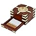 Large Decorative Wooden Ashtray with Cigarette Storage Case Box
