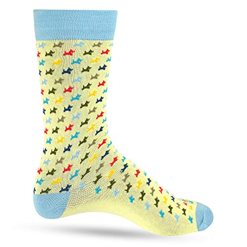 Cool Socks For Men: Mens Funny Dress Socks: Novelty Crazy & Funky Colorful Sock: Dogs Dog Pet