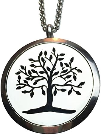 Ultimately Essential Oil Diffuser Necklace -Elegant Tree of Life Aromatherapy Locket/Pendant -Hypo Allergenic Stainless Steel - Wear Your Favorite Fragrance Around Your Neck All Day Long! Perfect Gift