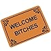 CMRUI Welcome Bitches - Funny Doormat Entrance Mat Floor Mat Rug Indoor/Outdoor/Front Door/Bathroom Mats Rubber Non Slip (23.6 L x 15.7 W)