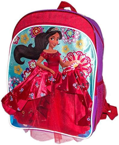 Colorful Princess Elena of Avalor School Bag Backpack, Girls School Bagpack (Red Ball Gown Elena)