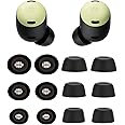 Rqker Eartips Compatible with Pixel Buds Pro Earbuds, 6 Pairs S/M/L Sizes Soft Silicone Replacement Ear Tips Eartips Earbuds Tips Compatible with Pixel Buds Pro, Black