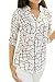 LOVARU Women's Long-sleeve Print Chiffon Fashion Slim Blouses