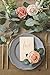 Ling's moment Roses Artificial Flowers for DIY Wedding Bouquets Centerpieces Bridal Shower Party Home Decorations (Shimmer Blush & Peach, 50pcs Regular 3