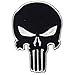 Punisher Skull Embroidered Iron on Patch Black #F