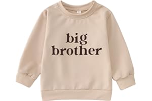 SOFEON Big Brother Sweatshirt Toddler Boy Promoted to Big Brother Pullover Announcement Crewneck Long Sleeve Shirt Fall Tops