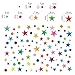 decalmile Rainbow Polka Dot and Star Wall Stickers Kids Room Wall Decor Baby Nursery Childrens Bedroom Playroom Wall Art (1 Pack)