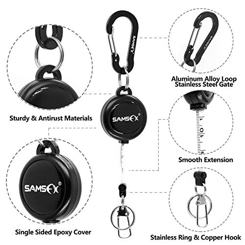 SAMSFX Fly Fishing Zinger Retractor for Anglers Vest Pack Tool Gear