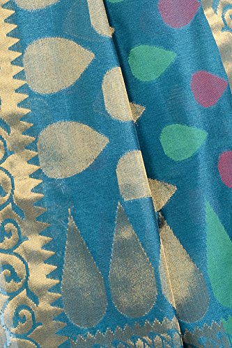 Chandrakala Women's Cotton Banarasi Saree with Blousepiece - Image 4