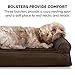 Furhaven Pet Dog Bed - Orthopedic Ultra Plush Faux Fur and Suede Traditional Sofa-Style Living Room Couch Pet Bed with Removable Cover for Dogs and Cats, Espresso, Jumbo