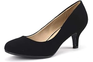 DREAM PAIRS Women's Luvly Bridal Wedding Party Low Heel Pump Shoes