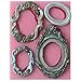 Funshowcase Sugarcraft Vintage Oval Mirror Frames Silicone Mold