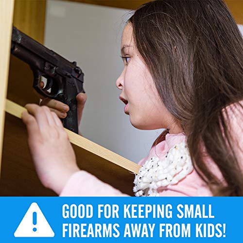 RPNB Handgun Safe, Smart Pistol Safe w/5-Digit PIN Keypad Gun Security Safe with LED & RFID Quick Access, Anchoring on Floor, Wall,Desk or Closet - Thumbnail 5