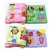Coolplay Non-Toxic Soft Book with Teether Rings, Infant Activity Toys, Cloth Rattles for Baby Learning Letters ABC - Squeak Rattle Crinkle