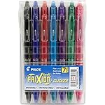 Pilot FriXion Clicker Retractable Erasable Gel Pens, Fine Point, Assorted Color Inks, 7-Pack (31472)