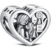 KEQ Me Charms for Pandora Bracelets S925 Silver Stocking Stuffers Gampad Controller YOGA Lucky Hamsa Hand Charm Beads Pendant Jewelry Christmas Gifts for Grandkids