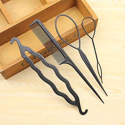 image for YHMALL 11 Pcs Hair Braid Tool Hair Styling Accessories Kit Set Bun Mak