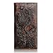 OB OURBAG Men's RFID BLOCKING Vintage Genuine Leather Bifold Wallet Checkbook, Dragon, Brown
