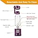 Portable Juicer Blender, Beckool Travel Personal USB Mixer Juice Cup with Updated 6 Blades and More Powerful Motor, 13Oz Water Bottle, 4000mAh Rechargeable Battery-Purple