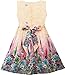 Sunny Fashion Girls Dress Rose Flower Garden Print Lace Trim Waist