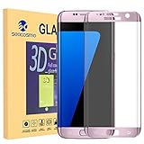 Galaxy S7 Edge Screen Protector, Seacosmo Tempered Glass Screen Protector Cover [ 3D Curved Full Coverage ] For Samsung Galaxy S7 Edge LIFETIME WARRATY, Rose Gold