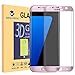 Galaxy S7 Edge Screen Protector, Seacosmo Tempered Glass Screen Protector Cover [ 3D Curved Full Coverage ] For Samsung Galaxy S7 Edge LIFETIME WARRATY, Rose Gold