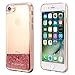 ESeekGo Case Compatible with iPhone 7 / iPhone 8, Floating Liquid Case Compatible with iPhone 7 Soft Cover TPU Bumper 3D Bling Case (Rose Gold)