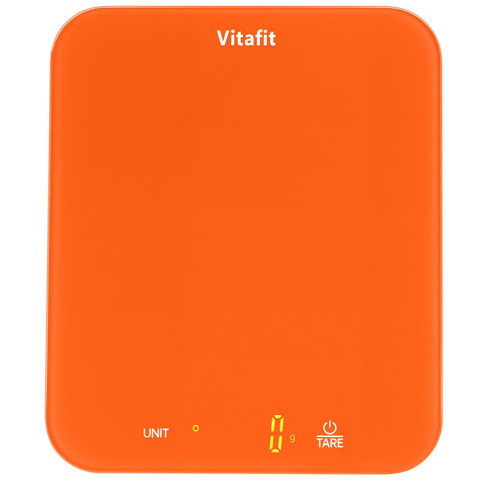 Vitafit 33lb/15kg Digital Food Scale in High Precision 0.1oz/1g, Our Own Kitchen Scale Professional Factory Since 2001, Kitchen Essentials for Cooking & Baking, LED, 3*AAA Battery, Refreshing Orange