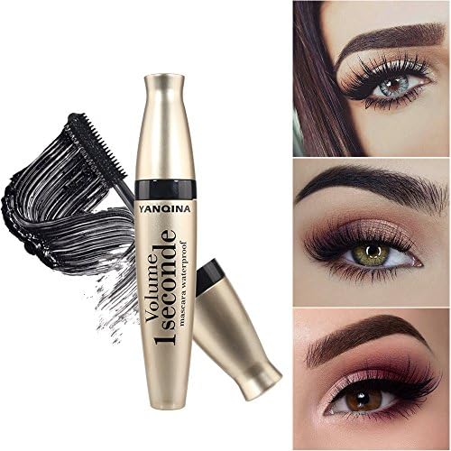 Black Makeup Mascara Lengthening Curving for Eyelash Waterproof  Extension Eye Lashes Makeup Cosmetic (Black)