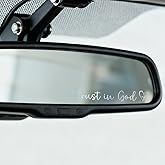 4PCS Car Stickers,Car Accessories Trust in God Rearview Mirror Sticker,Auto Stickers and Decals,Auto Decals for Women,Trust in God Mirror Decoration,Fits for Women Drivers, Motorcycles (Cyan)