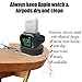 Lwsengme Charging Stand Compatible with Apple Watch 4/3/2/1 & AirPods 1/ Air Pods 2 Stand Holder(2-in-1) Charging Dock (Black)