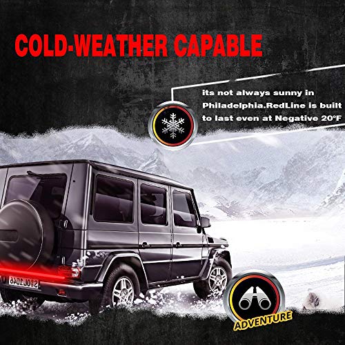 MAIKER 60" Redline TRIPLE LED Tailgate Bar Solid Red Turn Signal Full Function Reverse Brake Running Lights for Pickup SUV Jeeps RV Dodge Ram Toyota Chevy GMC