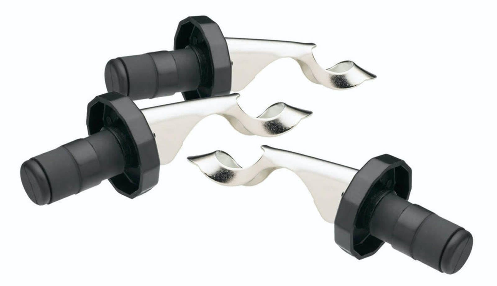 BarCraft Champagne/Wine Bottle Stopper Set with Built-In Beer Bottle Openers, Plastic/Stainless Steel, 3 Piece