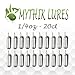Mythik Lures 20 Pack - Skinny Lead Drop Shot Fishing Weights Sinkers Multiple Sizes 1/4 Oz Plain