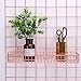 Simmer Stone Rose Gold Hanging Basket for Wire Wall Grid Panel, Multi-functional Wall Storage Display Decoration Basket, Size 15.7