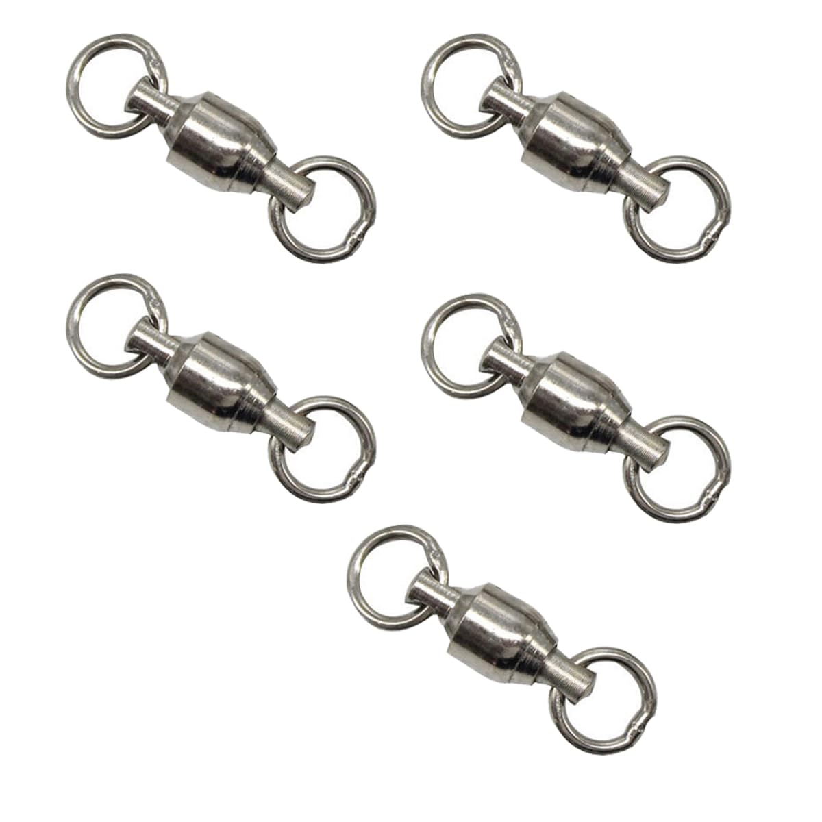 FOLADNO 20PCS Ball Bearing Swivels, Fishing Swivels Barrel Swivel Connector Barrel Swivels Hooks Connectors 1#