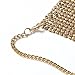 Glamaker Women's Sexy Clubwear Rhinestones Crop Top Backless Diamond Tank Sleeveless Gold