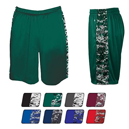 Sublimated Digi-Camo Performance Wicking No Pocket Game/Practice Shorts (8 Digi-Camo Colors, in 10 Youth & Adult Sizes)