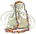 Amber Teething Necklace - Unisex - (12.6 inches (32 cm) - Cognac / Amethyst - Hand-Made from Certified Baltic Amber and Amethyst Beads {0055}