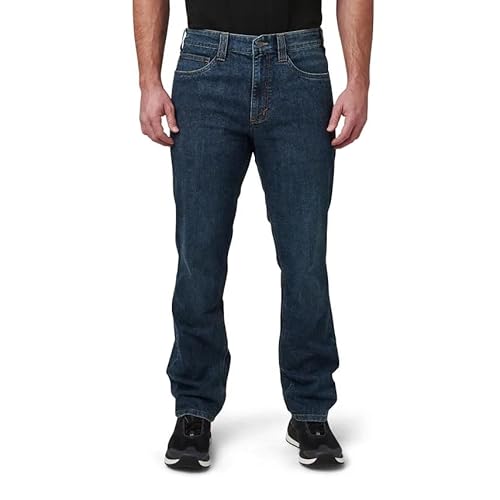 Defender-Flex Straight Fit Men's Jean, 34X34, Basic Blue Wash