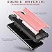 AnoKe Compatible with OnePlus 6T Case,Hybrid Rugged Dual Layer Armor Grip with Rugged Defender Shock Absorption Bumper Design Protective Phone Cover for OnePlus 6T JGTJ Rose Gold